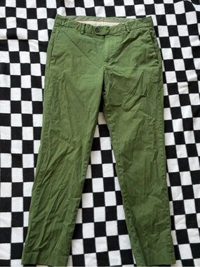 Bonobos Men’s Slim Fit Chino Pants 32x30 Olive Green Stretch Casual Dress Pants